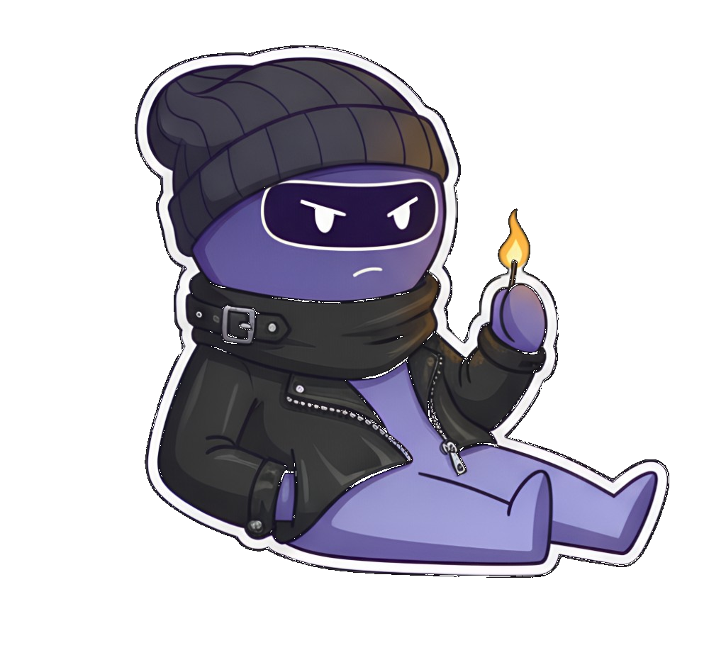 Spark mascot holding a flame